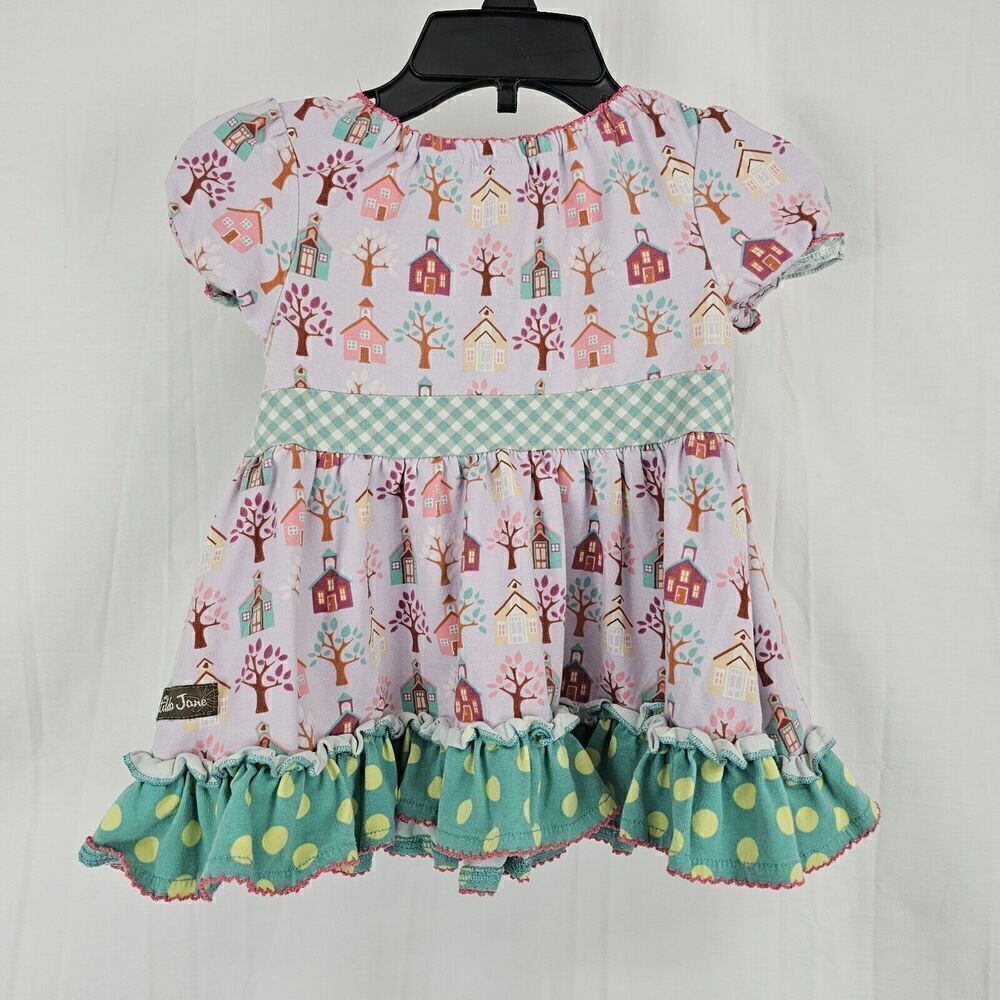 Matilda Jane Girl's Size 2 School House As You Wish Purple Green Peasant Top - Picture 6 of 7